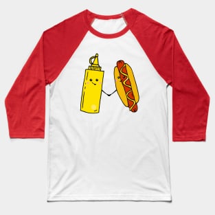 Hot Dog and Mustard Food Love Baseball T-Shirt